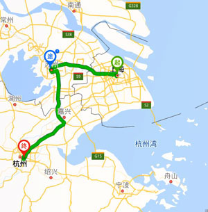 Tour Route of 8 Days China Yangtze Delta Classic Tour to Shanghai, Suzhou and Hangzhou